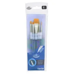 Royal & Langnickel&reg; Variety Brush Set, Gold Taklon Wash