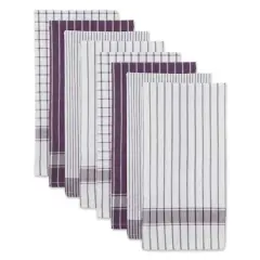 DII&reg; Basic Dishtowels Set, 8ct. Eggplant