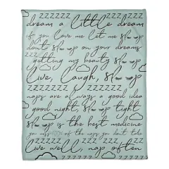 Blue Sleep Fleece Throw Blanket