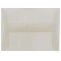 JAM Paper A2 Translucent Vellum Invitation Envelopes, 50ct. Platinum Silver