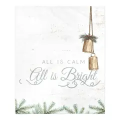 All is Calm All is Bright 50" x 60" Sherpa Fleece Blanket