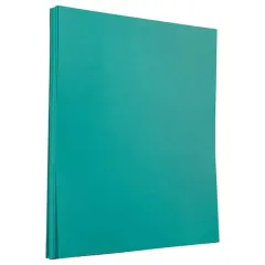 JAM Paper Brite Hue 8.5" x 11" 24lb. Recycled Colored Paper, 100 Sheets Sea Blue