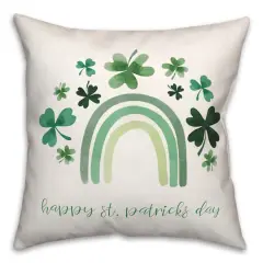 St. Patrick's Day Rainbow 18" x 18" Indoor / Outdoor Pillow