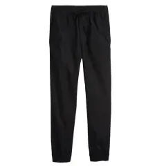 Galaxy by Harvic Boy's Slim Fitting Cotton Stretch Classic Twill Joggers Black