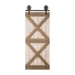 Glitzhome&reg; 35.25" Farmhouse Wooden Barn Door