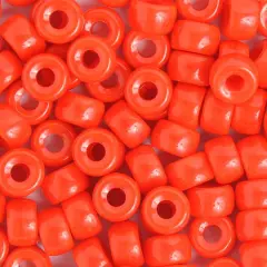 John Bead 9mm Opaque Glass Pony Beads, 100ct. Orange