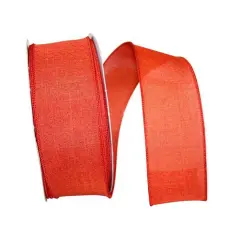 Reliant 2.5" x 50yd. Linen Wired Ribbon Rust