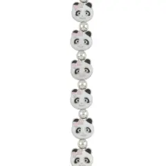 Enamel Metal Panda Beads, 13mm by Bead Landing&trade;