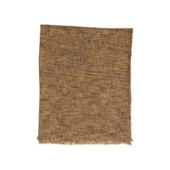 Hello Honey&reg; Black & Tan M&eacute;lange Boucl&eacute; Throw with Fringe