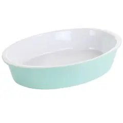 Martha Stewart 13" Mint Ceramic Oval Baker