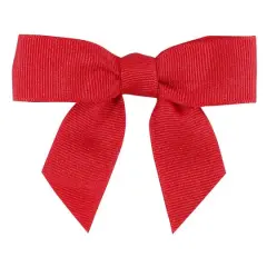 JAM Paper 7/8" Grosgrain Twist Tie Bows, 100ct. Red