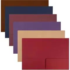 JAM Paper Assorted Dark Colors Premium Matte 2-Pocket Folders, 6ct.