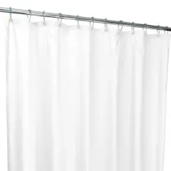 Bath Bliss Microfiber Soft Touch Diamond Design Shower Curtain Liner White