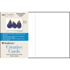 Strathmore&reg; White with Deckle Creative Cards & Envelopes, 5" x 6.875"