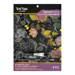 Brea Reese&trade; 9" x 12" Fall Icons Scratch Art Paper Pad