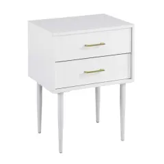 Walker Edison White Modern Nightstand