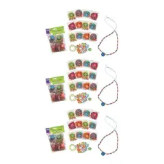 Creativity Street&reg; 100 Days of School Assorted Sized Bead Kit, 3 Packs of 12 Kits