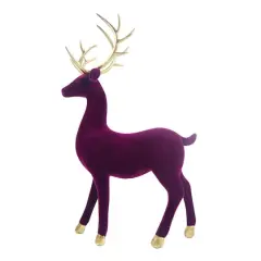Flocked Standing Reindeer Tabletop D&eacute;cor by Ashland&reg; Purple