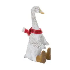 10" Winter Goose Figurine with Boots Set