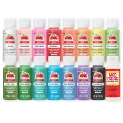 Apple Barrel&reg; Acrylic Spring Colors Paints with Mod Podge Gloss 16 Piece Set