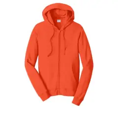 Port & Company&reg; Fan Favorite Fleece Full-Zip Hooded Sweatshirt Orange
