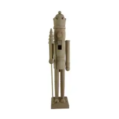 24" King with Tree DIY Pinewood Nutcracker by Make Market&reg;