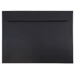 JAM Paper 9.5x12.62 Smooth Black Booklet Envelopes 25ct.