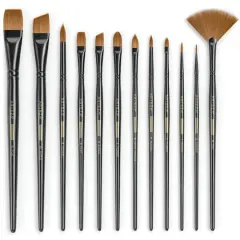 Arteza&reg; Acrylic & Oil 12 Piece Brush Set