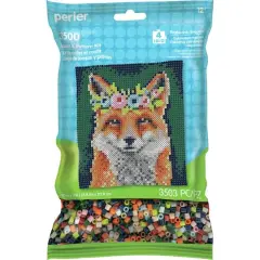 Perler&trade; Floral Fox Beads & Pattern Kit