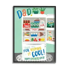 Stupell Industries Keeping It Cool Father's Day Framed Giclee Art Black