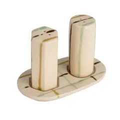 Hello Honey&reg; Multicolor Artisanal Harmony Salt & Pepper Shaker Set on a Tray