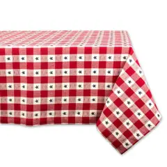 DII&reg; 84" Star Check Tablecloth