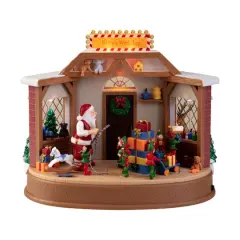 8" Animated & Musical LED Santa's Workshop