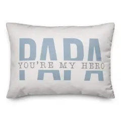 Papa You're My Hero Throw Pillow