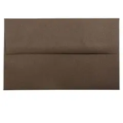 JAM Paper A10 Recycled Invitation Envelopes, 50ct. Chocolate Brown