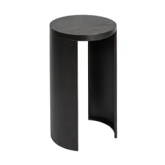 Hello Honey&reg; Black Sleek Metal Round End Table