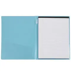 JAM Paper Plastic Padfolio Blue