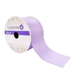 2.5" x 8.3yd. Wired Satin Ribbon by Celebrate It&reg; Lavender