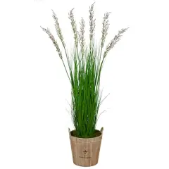 5.3ft. Wheat Grass Plant in Farmhouse Planter