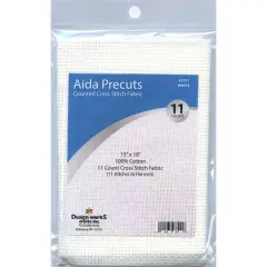 Design Works&trade; Gold Quality 11 Count White Aida Cloth, 15" x 18"