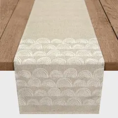 Half Moon Border 16" x 90" Cotton Twill Runner