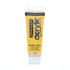 Daler-Rowney&reg; Graduate Acrylic Paint, 120mL 723 Metallic Yellow