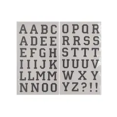 1.5" Iron-On Athletic Letters by Make Market&reg; Black/White Outline