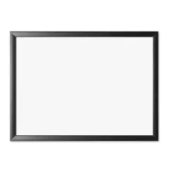 U Brands Black MDF 24" x 18" Framed Magnetic Dry Erase Board