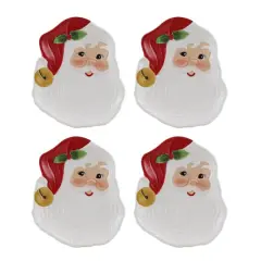 Mr. Christmas 6" Santa Ceramic Plates, 4ct.