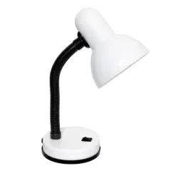 Creekwood Home Essentix 14.25" Metal Desk Lamp White