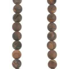 Brown Matte Tigereye Round Beads, 8mm by Bead Landing&trade;