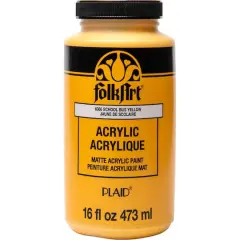 FolkArt&reg; 16oz. Matte Acrylic Paint 6366 Bus Yellow