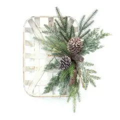 20.5" Pinecone Wood Wall Hanging