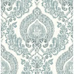 NuWallpaper Kensington Damask Blue Peel & Stick Wallpaper